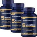 5 Magnesio Quelato Malato Taurato 60 Capsulas 3 Unidades