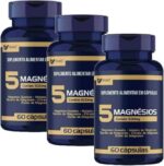 5 Magnesio Quelato Malato Taurato 60 Capsulas 3 Unidades