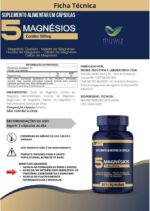 5 Magnesio Quelato Malato Taurato 60 Capsulas 3 Unidades - Imagem 2