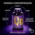 Coenzima Q10-200 mg (UbiQsome) Alta concentração, Magnésio Dimalato, Selênio, Zinco - 60 doses - ELEMENTAL Nutrition (Novo Rotulo) - Imagem 2