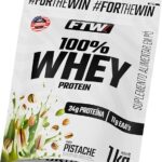 FTW 100% Whey Protein com Proteína Concentrada WPC, para Atletas com Alto Valor Biológico, Suplemento Pós-Treino Sem Glúten - Refil 1kg (Sabor Pistache)