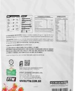 FTW 100% Whey Protein com Proteína Concentrada WPC, para Atletas com Alto Valor Biológico, Suplemento Pós-Treino Sem Glúten - Refil 1kg (Sabor Morango Milk Shake) - Imagem 2