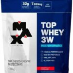 Max Titanium Top Whey 3W - 1800G Refil Morango -