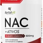 NAC 600mg com Molibdênio e Selênio, Longa Duração: 4 Meses de Uso, 120 cápsulas, Fortalvit