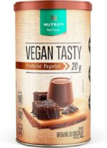 NUTRIFY Vegan Tasty Proteína Vegetal com 20g de Proteína por Dose - Suplemento Alimentar À Base de Plantas - Sem Lactose, Sem Glúten, Vegano - Sabor Brownie de Chocolate - 420g