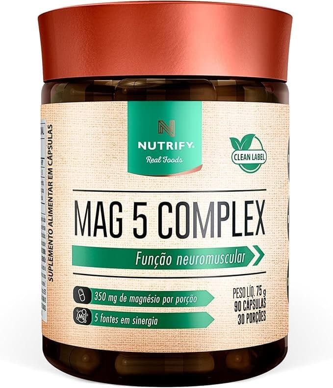Nutrify-Complexo-Mag-5-–-90-Capsulas-Suplemento-Fonte-de-Magnesio-para-Equilibrio-e-Bem-Estar.jpg Nutrify Complexo Mag 5 – 90 Cápsulas - Suplemento Fonte de Magnésio para Equilíbrio e Bem-Estar - Imagem 1