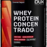 Whey Protein Concentrado Caramelo Salgado Pote 900g – Contribui para o Ganho Muscular Hipertrofia – Dux Human Health
