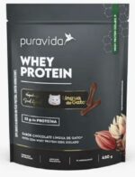 Whey Protein Isolado Puravida Chocolate Língua de Gato 450g